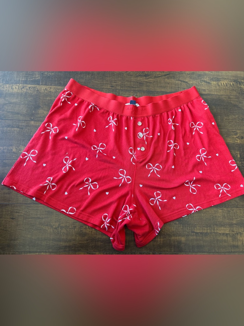 ✨ 3/$25 ✨ Red Bow-Print Women’s Lounge Shorts